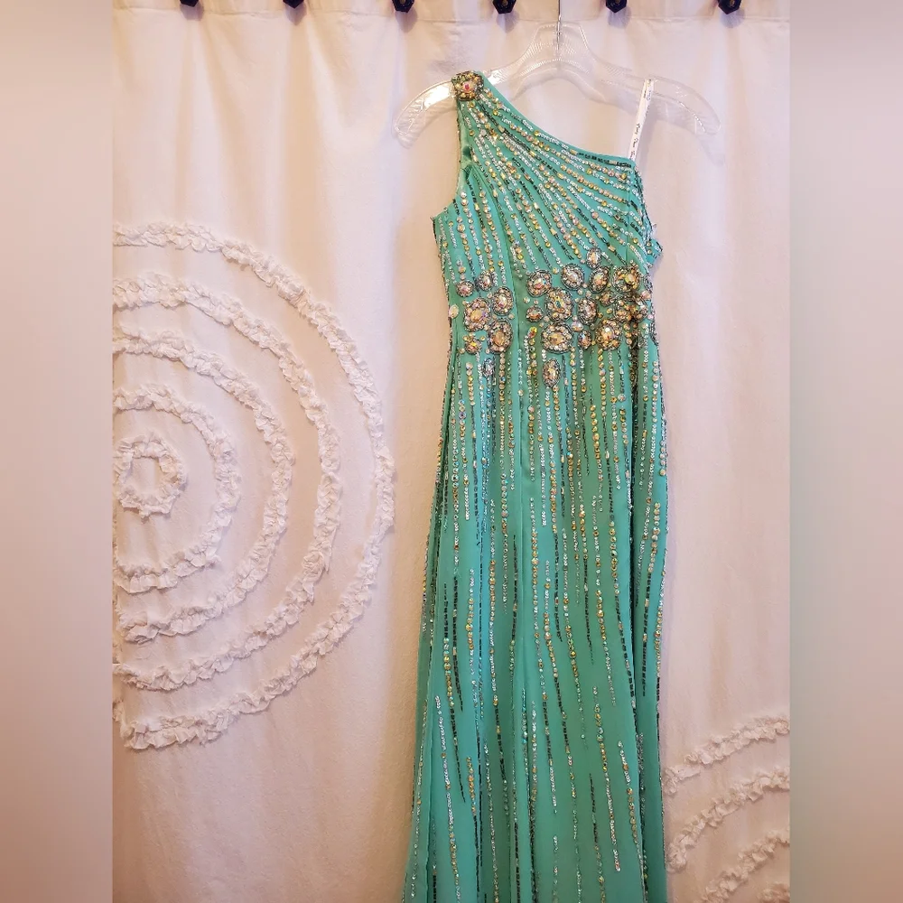 PARTYTIME SEQUINS GEMS GOWN - Picture 3 of 16